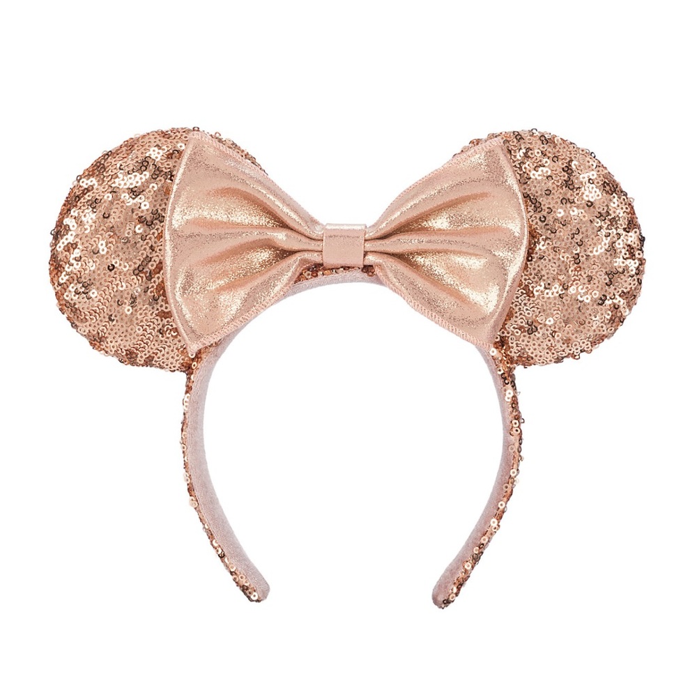 Rose gold, sequenced, Minnie mouse ears